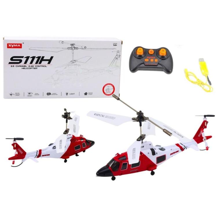 Helikopter RC Żyroskop Syma S111 czerwono biały