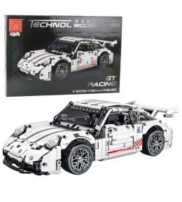 Klocki Samochód GT Racing Biały 1:14 1268el