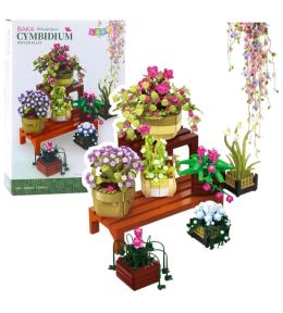 Klocki konstrukcyjne Kwiaty w doniczkach 1446el