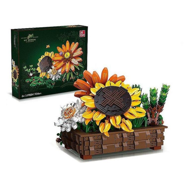 Klocki - słonecznik w koszu