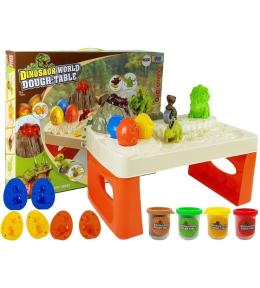 Ciastolina ze stołem i akcesoriami dinozaury