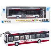Autobus metalowy miejski światło i dżwięk 1:42