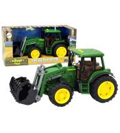 Traktor z koparką światła dźwięk zielony