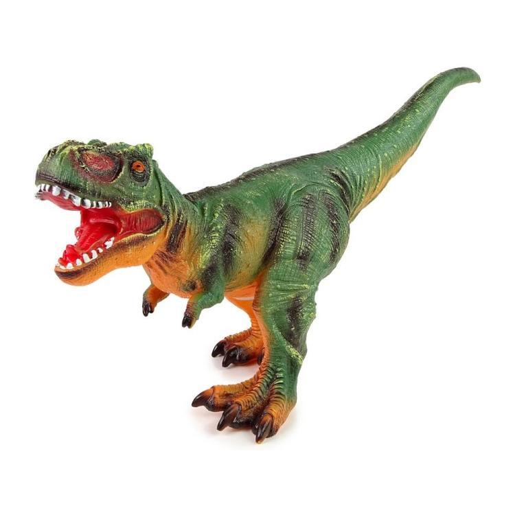 Duża figurka dinozaur Tyranozaur Rex ziel-pomarań.