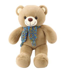 Miś pluszowy z wełnanym szalikiem 55cm