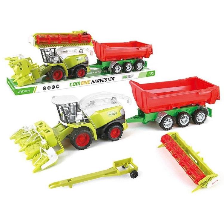 Kombajn z maszyną rolniczą napęd na koło