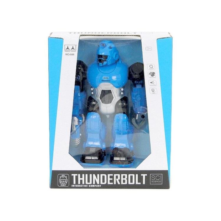 Robot na baterie chodzący, światło i dźwięk