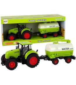 Traktor z przyczepą zielony