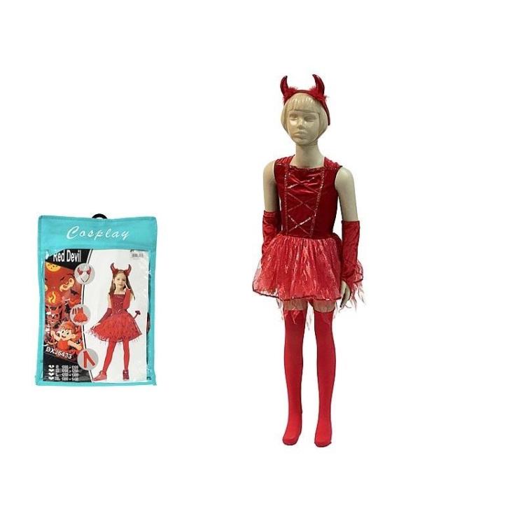 Strój karnawałowy diablica rozm. 100-110cm