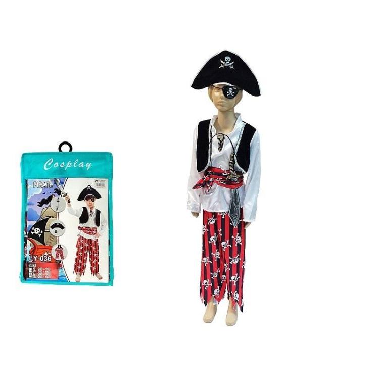 Strój karnawałowy pirat rozm. 100-110cm