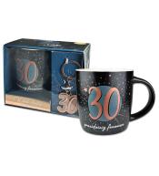 Kubek Denim z metalowym brelokiem - 30 urodziny