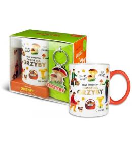 Zestaw kubek + brelok Grzyby