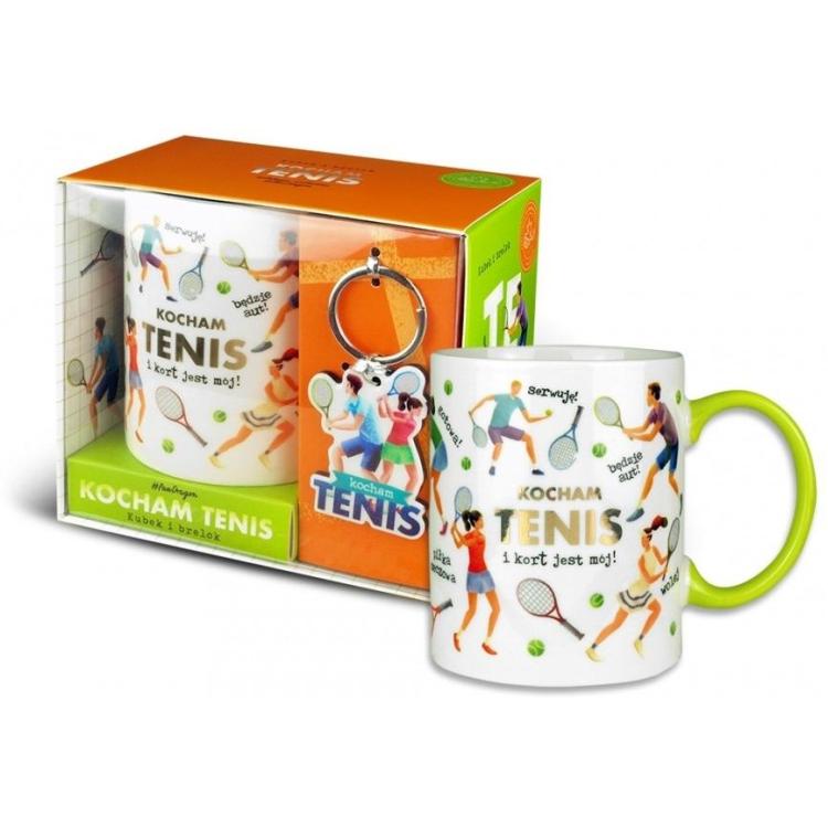 Zestaw kubek + brelok Kocham tenis
