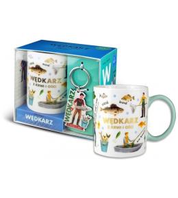 Zestaw kubek + brelok Wędkarz