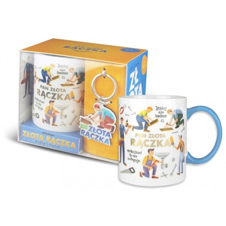 Zestaw kubek + brelok Złota rączka