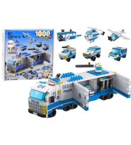 Klocki konstrukcyjne 6w1 Ciężarówka police 1000el