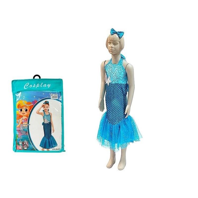 Strój karnawałowy syrenka rozm. 100-110cm