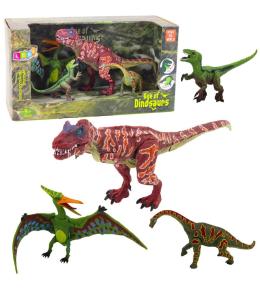 Zestaw figurek Dinozaury ruchome nogi paszcze 4szt