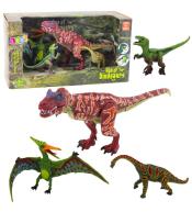 Zestaw figurek Dinozaury ruchome nogi paszcze 4szt