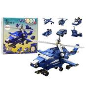 Klocki Konstrukcyjne 6w1 Helikopter police 1000el