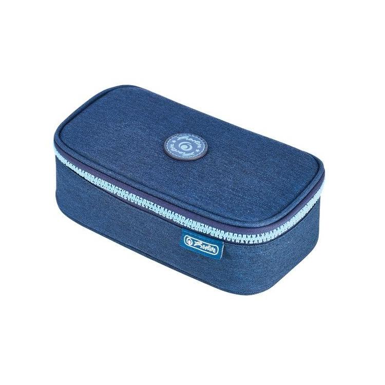 Piórnik z klapką bez wyposażenia niebieski