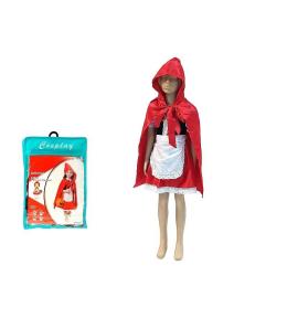 Strój karnawałowy czerwony kapturek r. 100-110cm