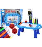 Stolik do rysowania z rzutnikiem niebieski