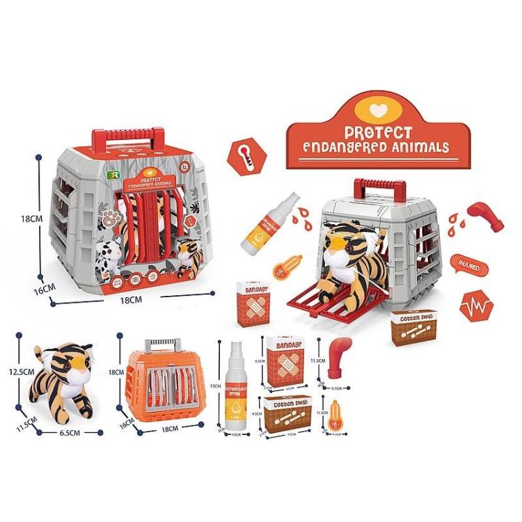 Tygrysek pluszowy z transporterem