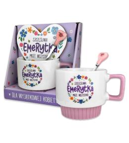 Kubek serce - Szczęśliwa emerytka