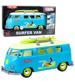 Van surfer bus z deską surfingową światło dźwięk