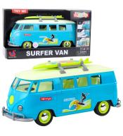 Van surfer bus z deską surfingową światło dźwięk