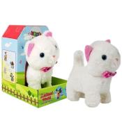 Kot interaktywny z dźwiękiem biały