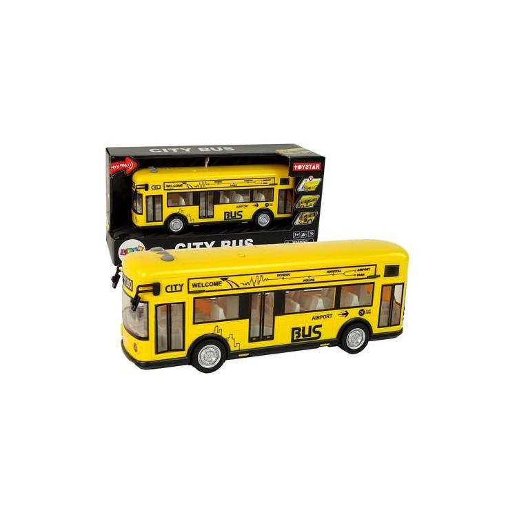 Autobus miejski 1:18 żółty