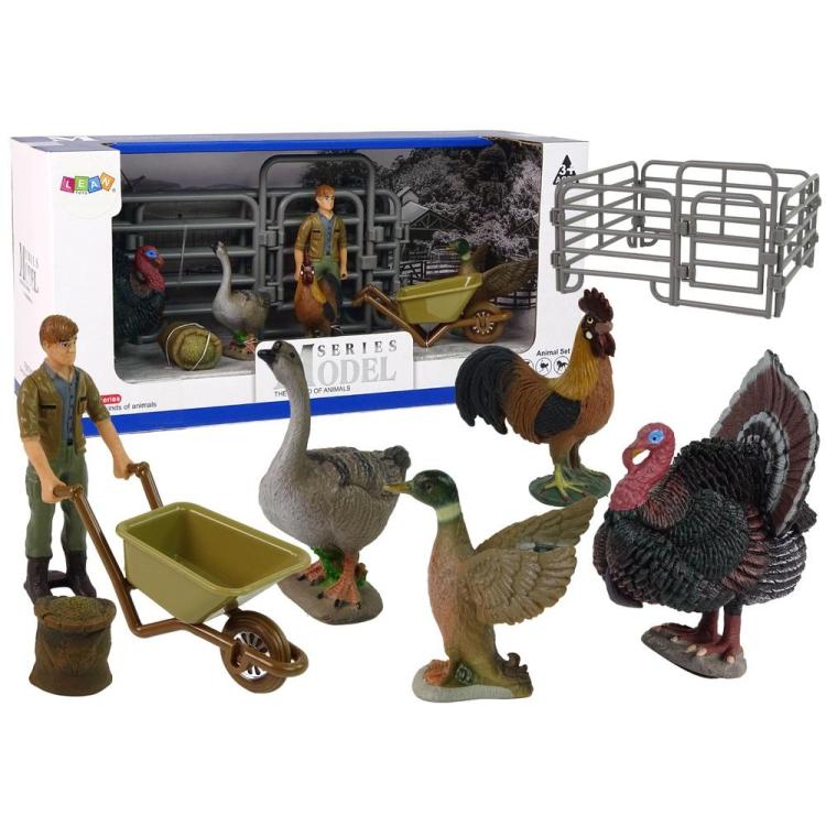 Zestaw figurek zwierzęta wiejskie + akcesoria