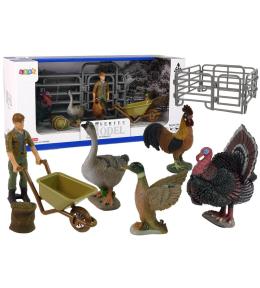 Zestaw figurek zwierzęta wiejskie + akcesoria
