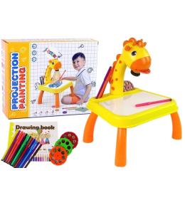 Projektor do nauki rysowania dinozaur żółty