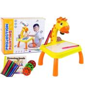 Projektor do nauki rysowania dinozaur żółty