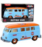Retro van bus światło dźwięk niebieski