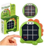 Gra 3w1 Kółko i Krzyżyk memory dinozaur zielony