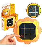 Gra 3w1 Kółko i Krzyżyk memory lew pomarańczowy