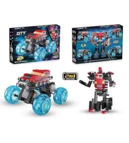 Klocki auto-robot ze światłem MIX