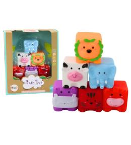 Klocki edukacyjne miękkie do kąpieli zwierzęta