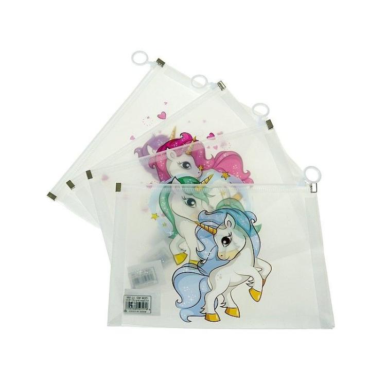 Teczka A4 plastikowa zapinana jednorożce (12szt)