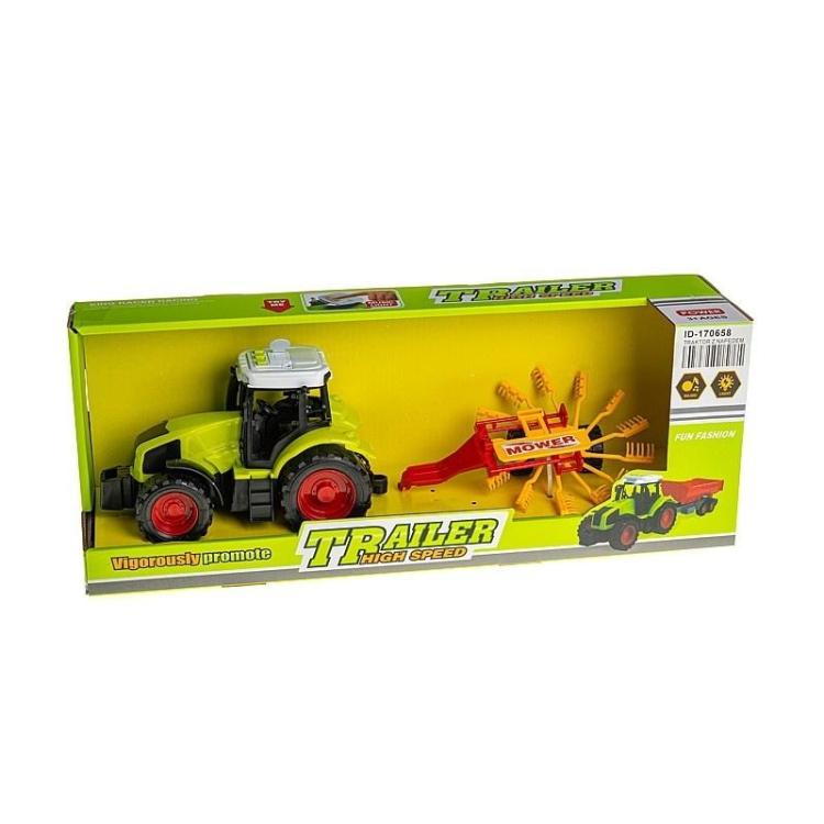 Traktor z maszyną rolniczą z napędem na koło