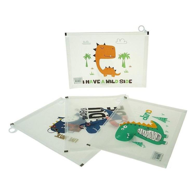Teczka A4 plastikowa zapinana dinozaury (12szt)