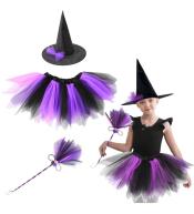 Strój Czarownicy fioletowo-czarny