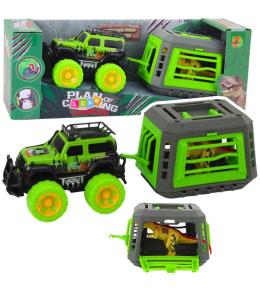 Samochód terenowy klatka z dinozaurem T-Rex