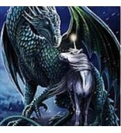 Mozaika diamentowa smok