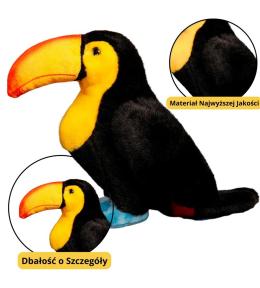 Maskotka Tukan czarny 25cm