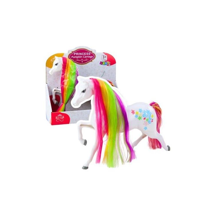 Koń bajkowy z tęczową grzywą